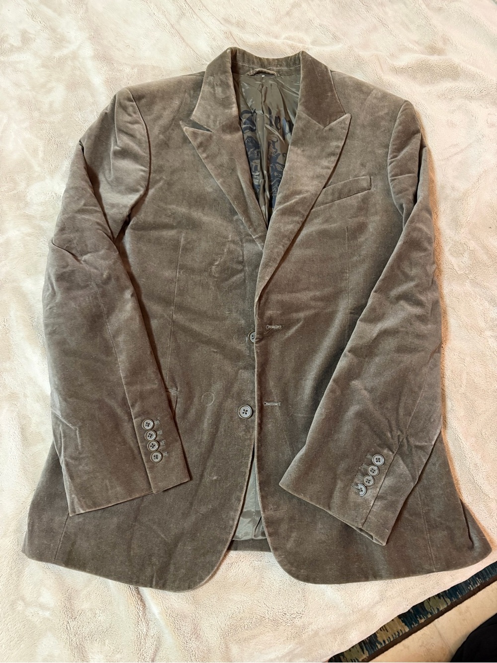 Juicy Couture Men's Brown Velvet Blazer